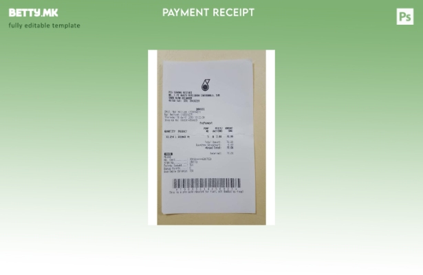 Модерен стил шаблон за потврда за плаќање Pss Subang Bestari